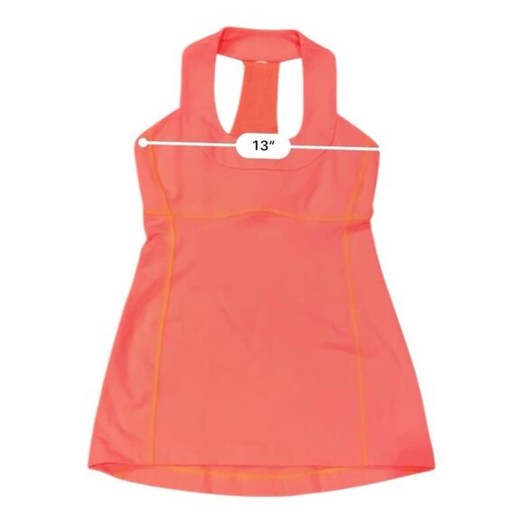 Lululemon Scoop Neck Tank Luon in Coral Orange Size 4 - Picture 8 of 10